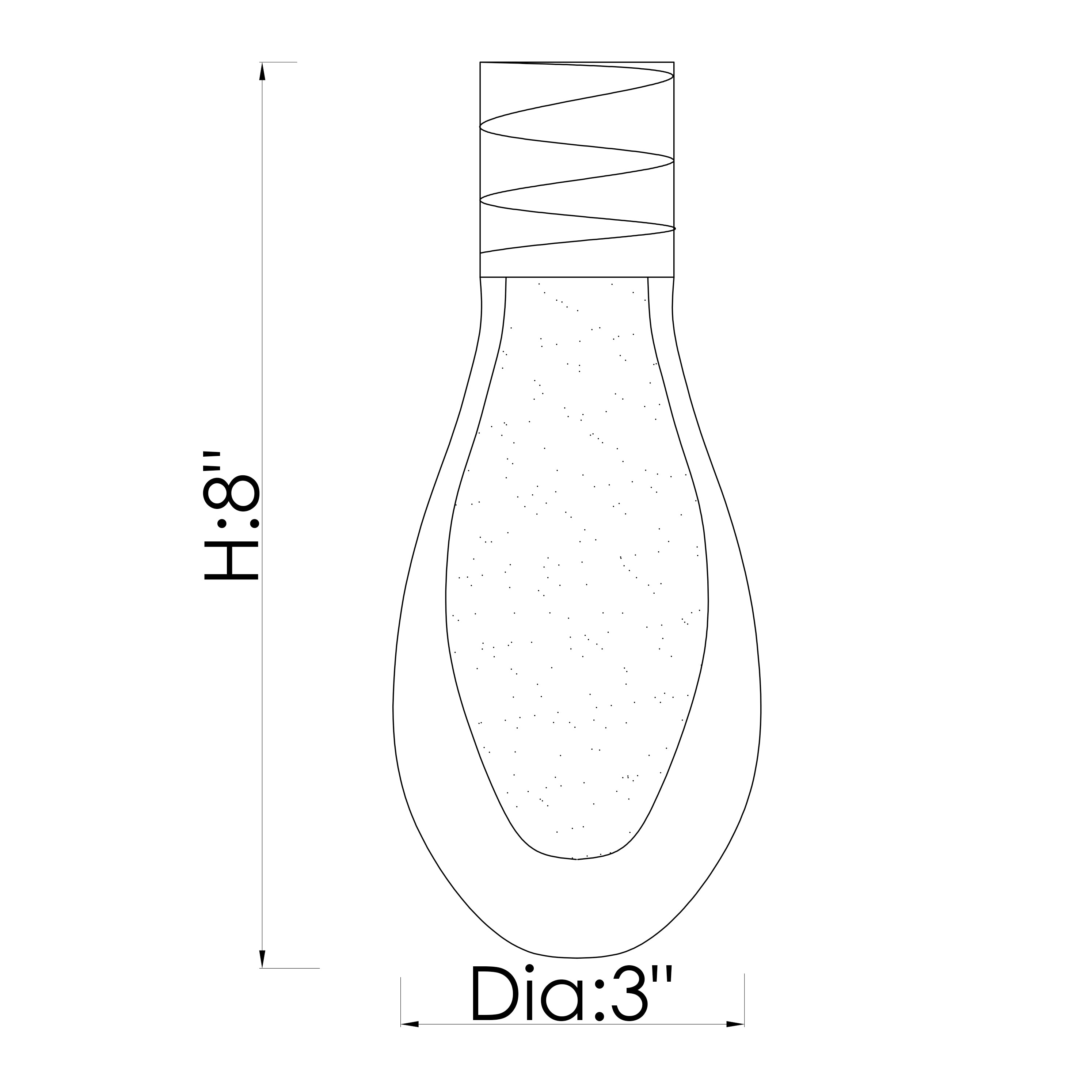 CH-C2L3-1R Cosmopolitan Pendant Clear Bubble Raindrop