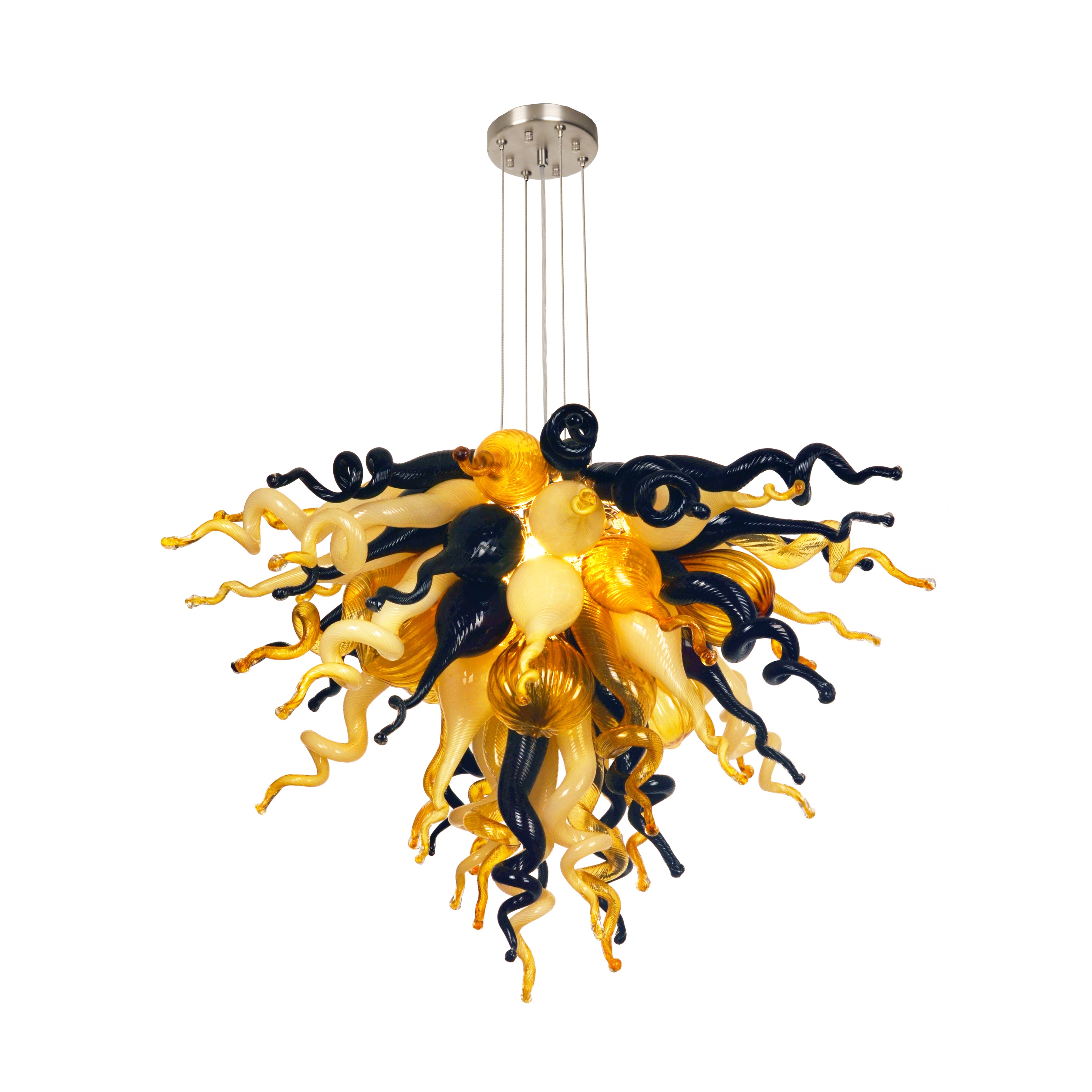 ColorSelect Baltic Amber Small Blown Glass Chandelier