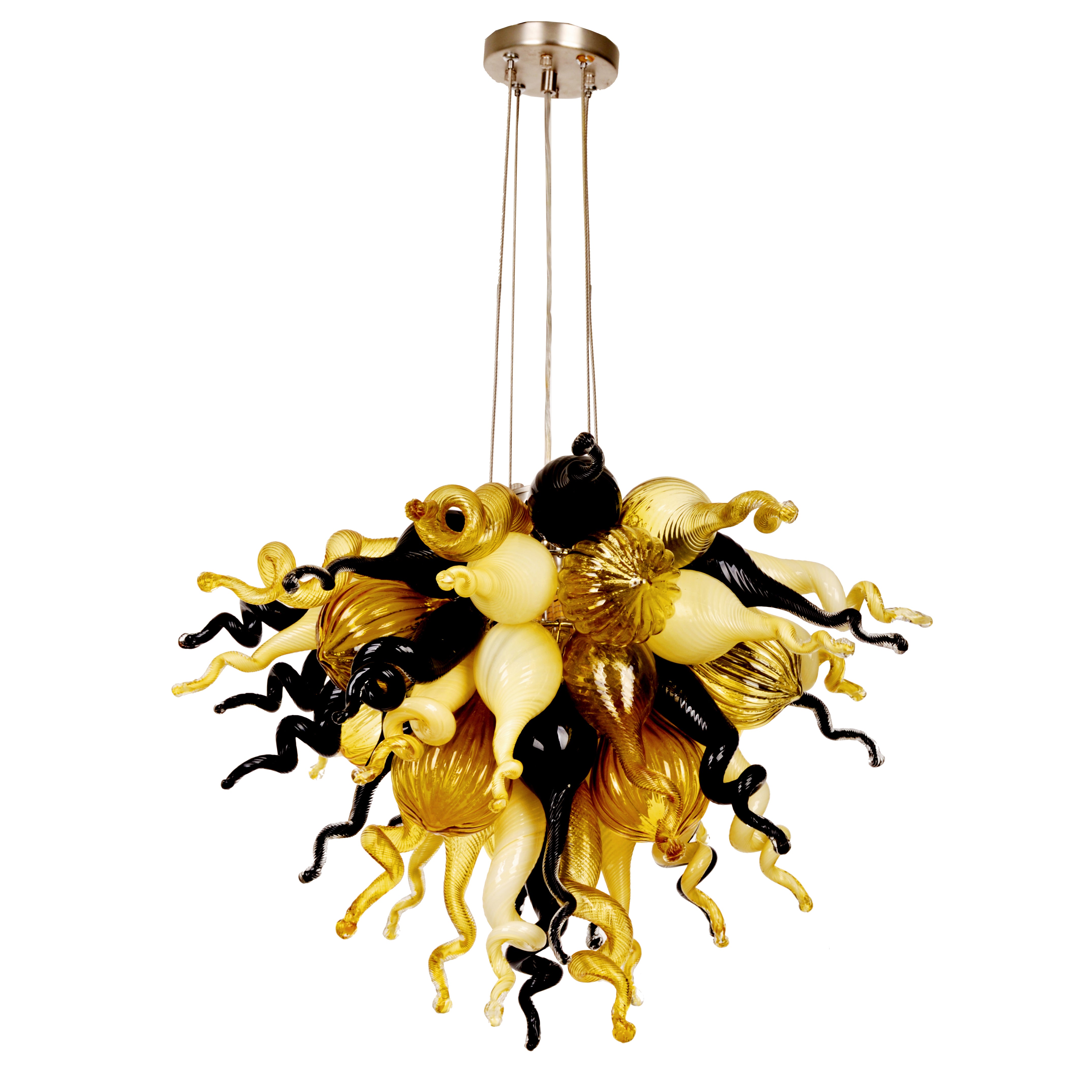 ColorSelect Baltic Amber Mini Blown Glass Chandelier