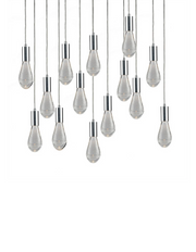 CH-C2L4-14L Cosmopolitan Chandelier Clear Crackled Raindrop