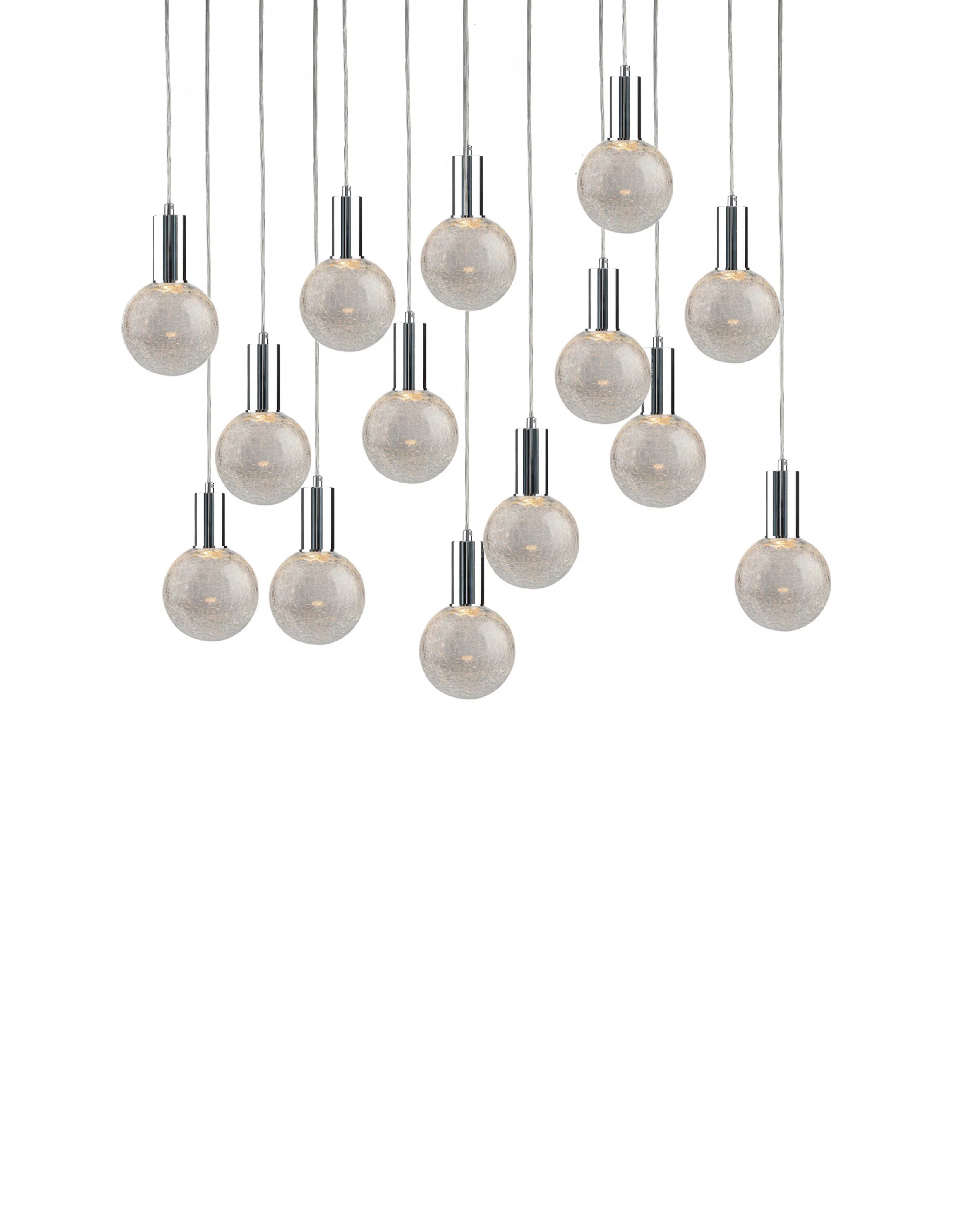 CH-C2R4-14L Cosmopolitan Chandelier Clear Crackled Round