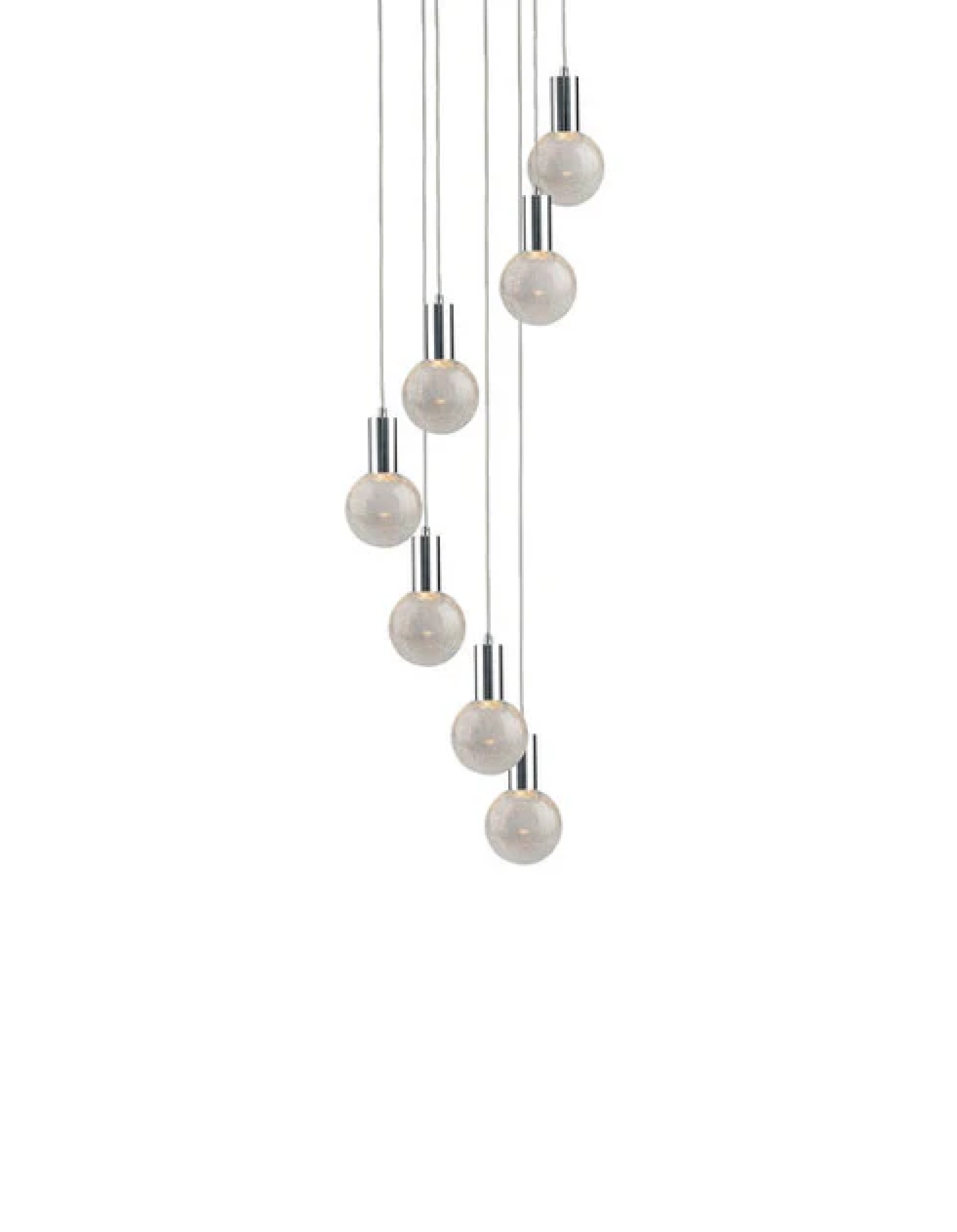 CH-C2R4-7R Cosmopolitan Chandelier Clear Crackled Round