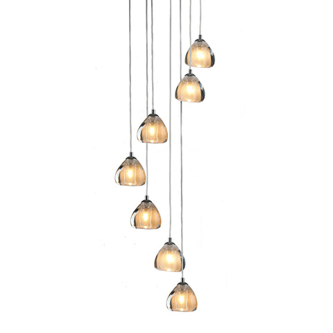 CH-C3T3-7R Cosmopolitan Chandelier Seeded Gold Triangle
