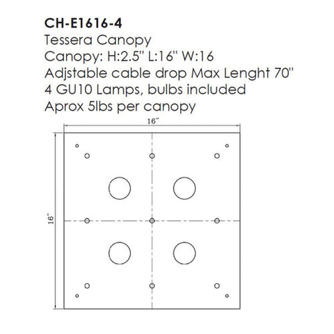 CH-E1616-4SN Tessera (Frame Only)