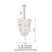 ColorSelect Arizona Sunset Tall Blown Glass Chandelier