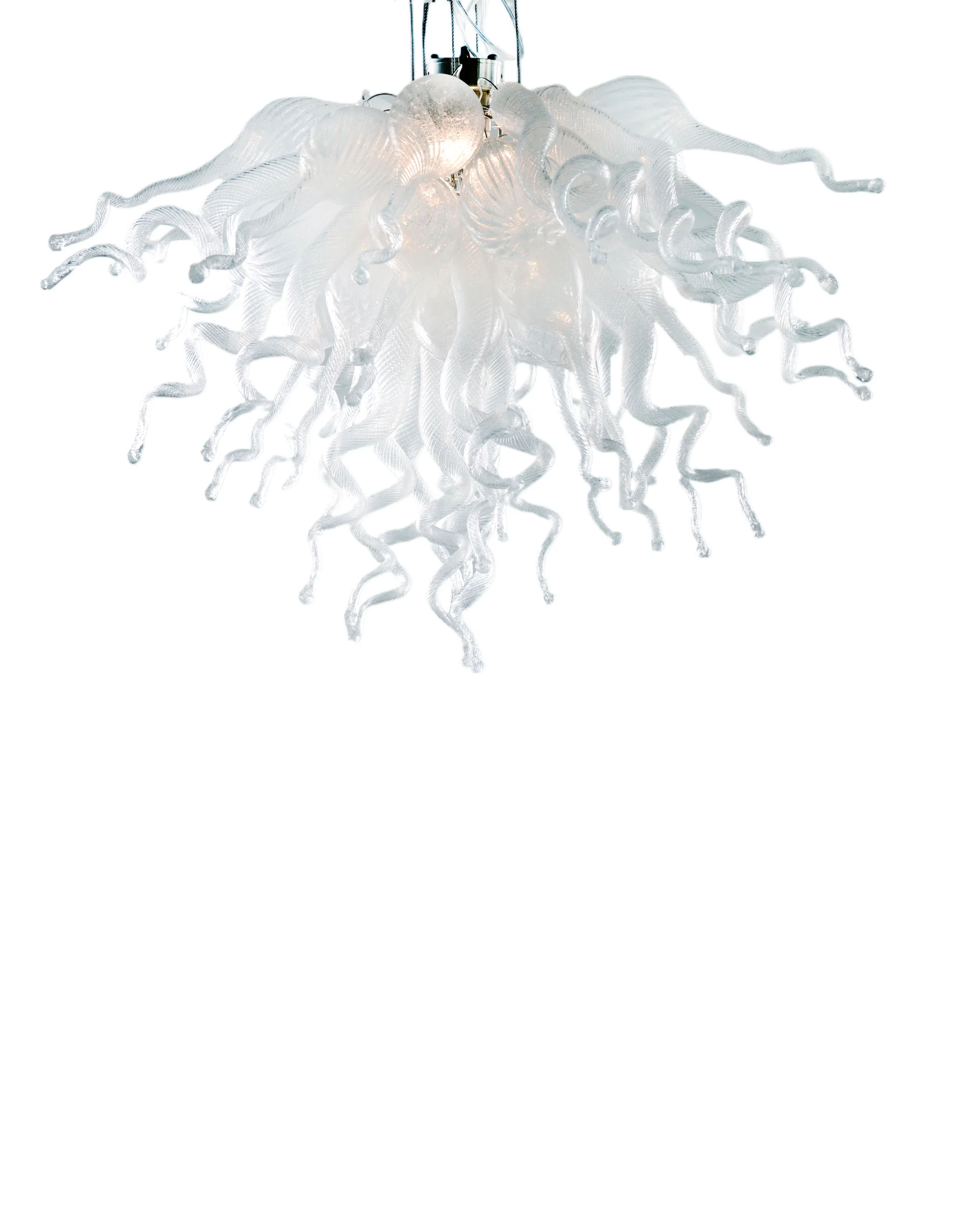 ColorSelect Seeded Clear Large Chandelier
