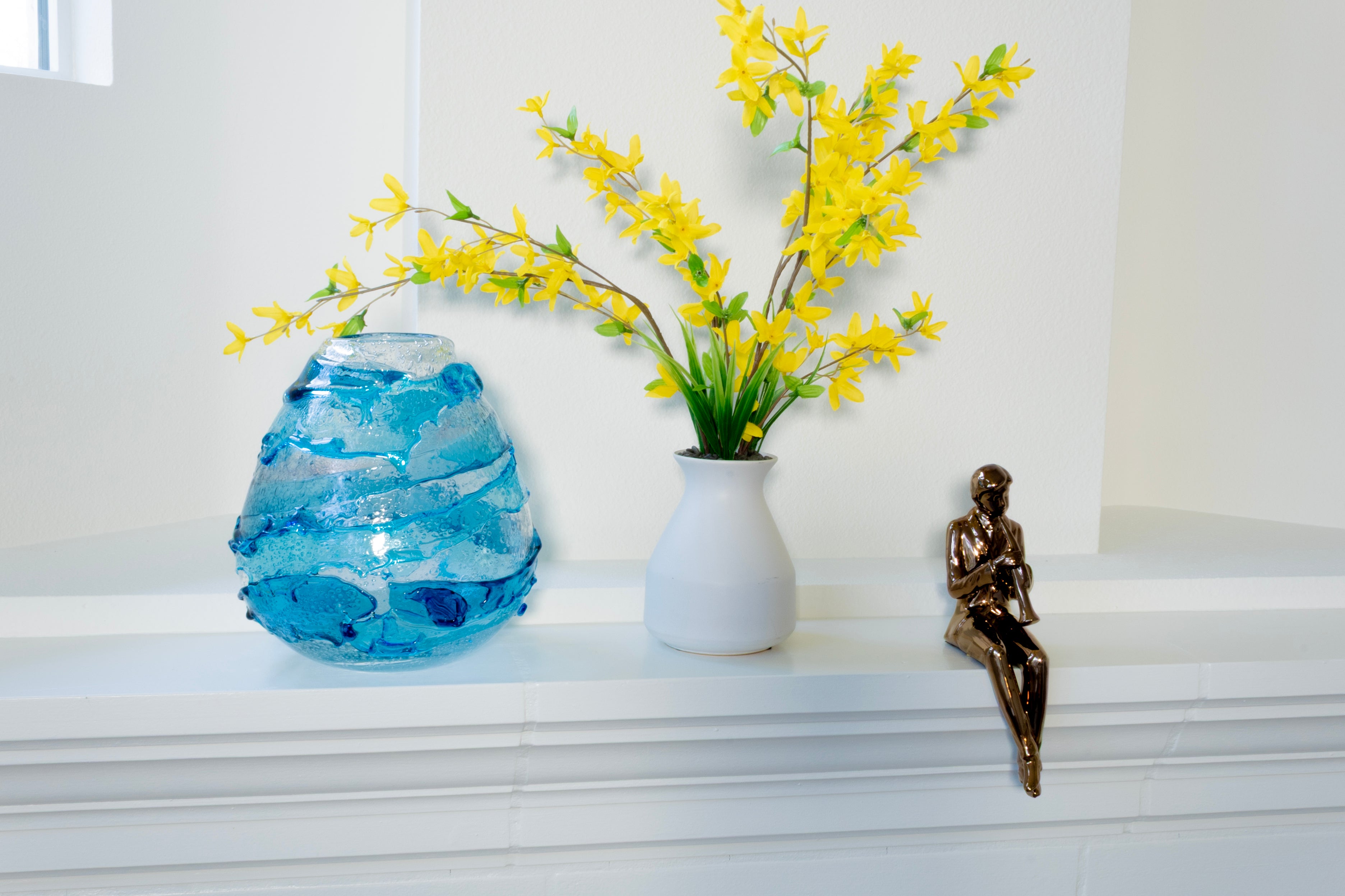 Oceanic Ripple - Handblown Art Glass Vase  (Item #8018)