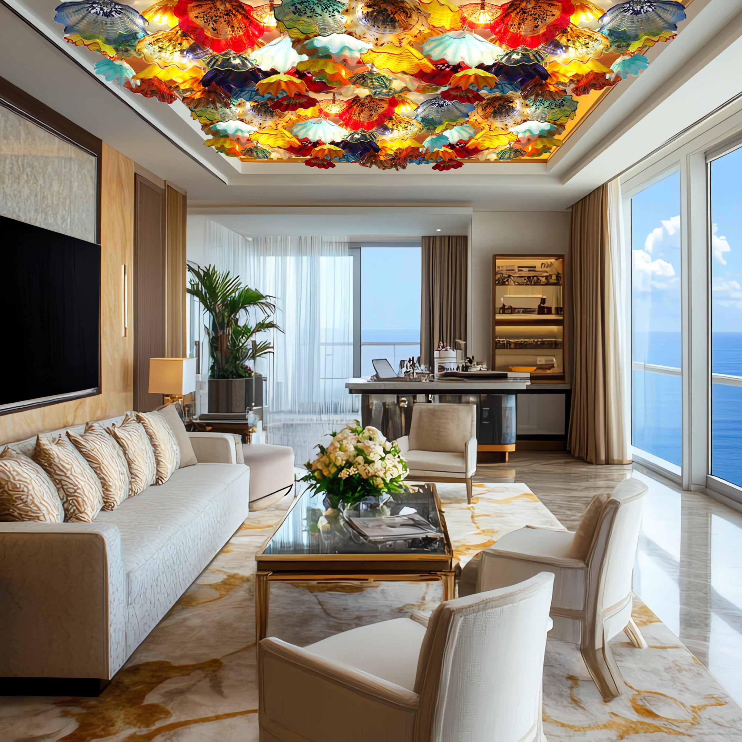 N7585B Natura Ceiling Glass