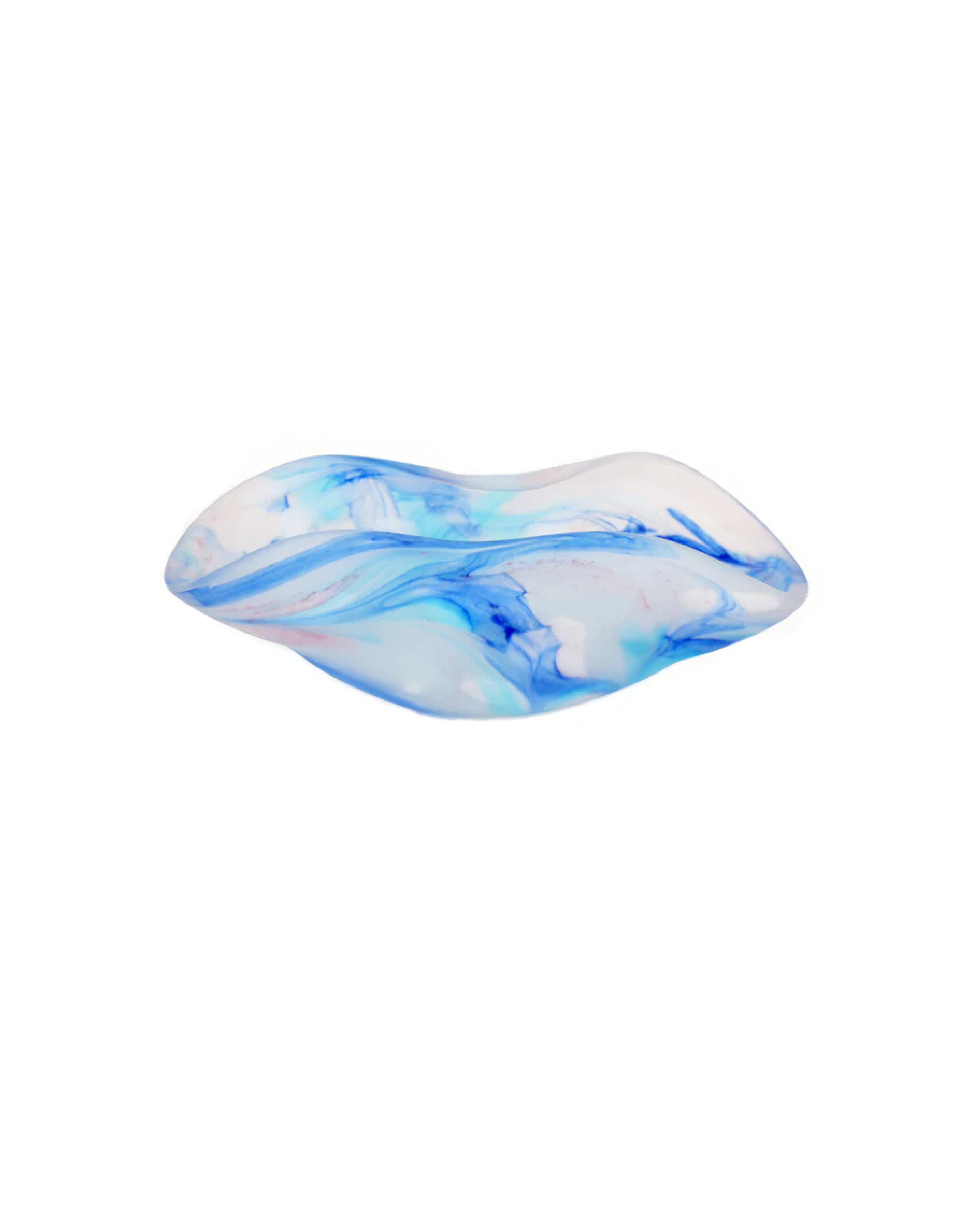 Ocean Breeze - Handblown Art Glass Platter  (Item #8003)