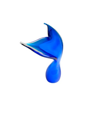 Ocean's Grace - Handblown Art Glass Whale Tail Sculpture  (Item #7901)
