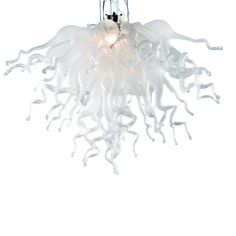 ColorSelect Seeded Clear Large Chandelier