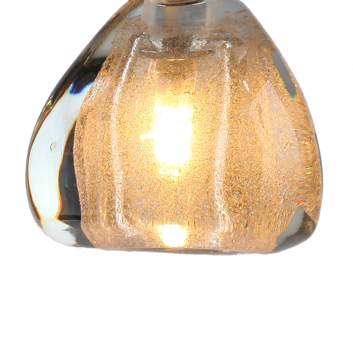 CH-C3T3-14L Cosmopolitan Chandelier Seeded Gold Triangle