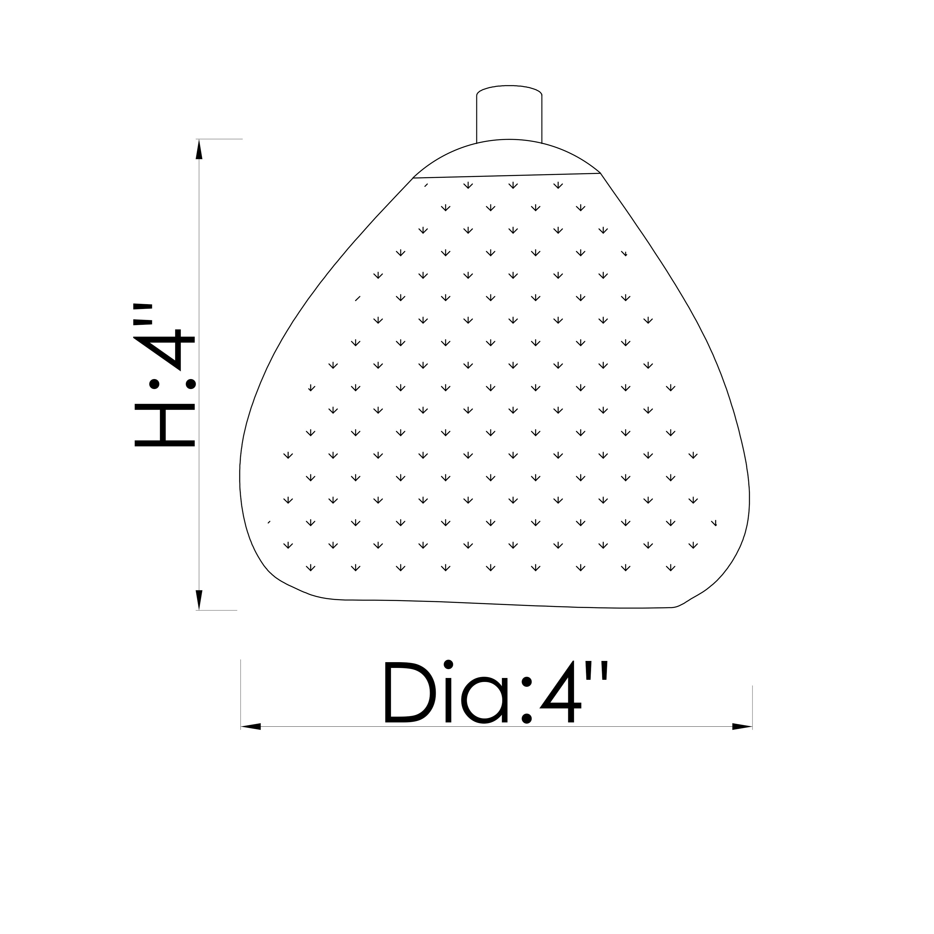 CH-C3T2-1R Cosmopolitan Pendant Clear Bubble Triangle