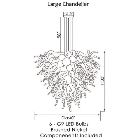 ColorSelect Honey Comb Large Chandelier