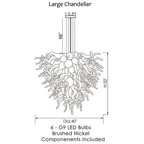 ColorSelect Canyon Shadow Large Chandelier