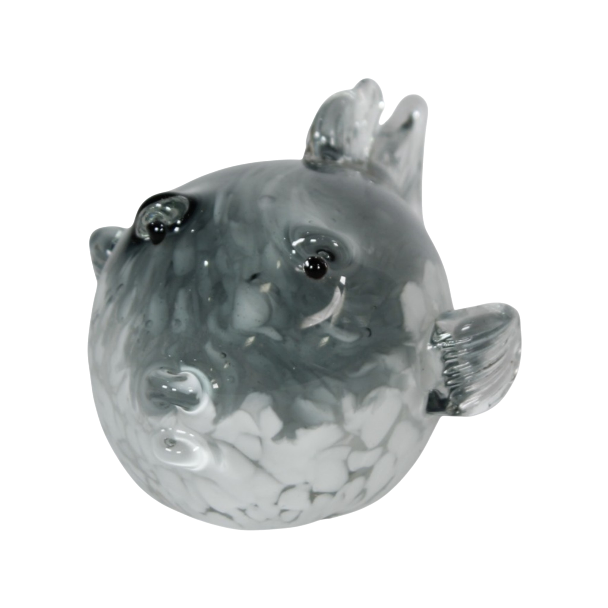 Grey and White Puffer Fish Miniature (Item #24007)