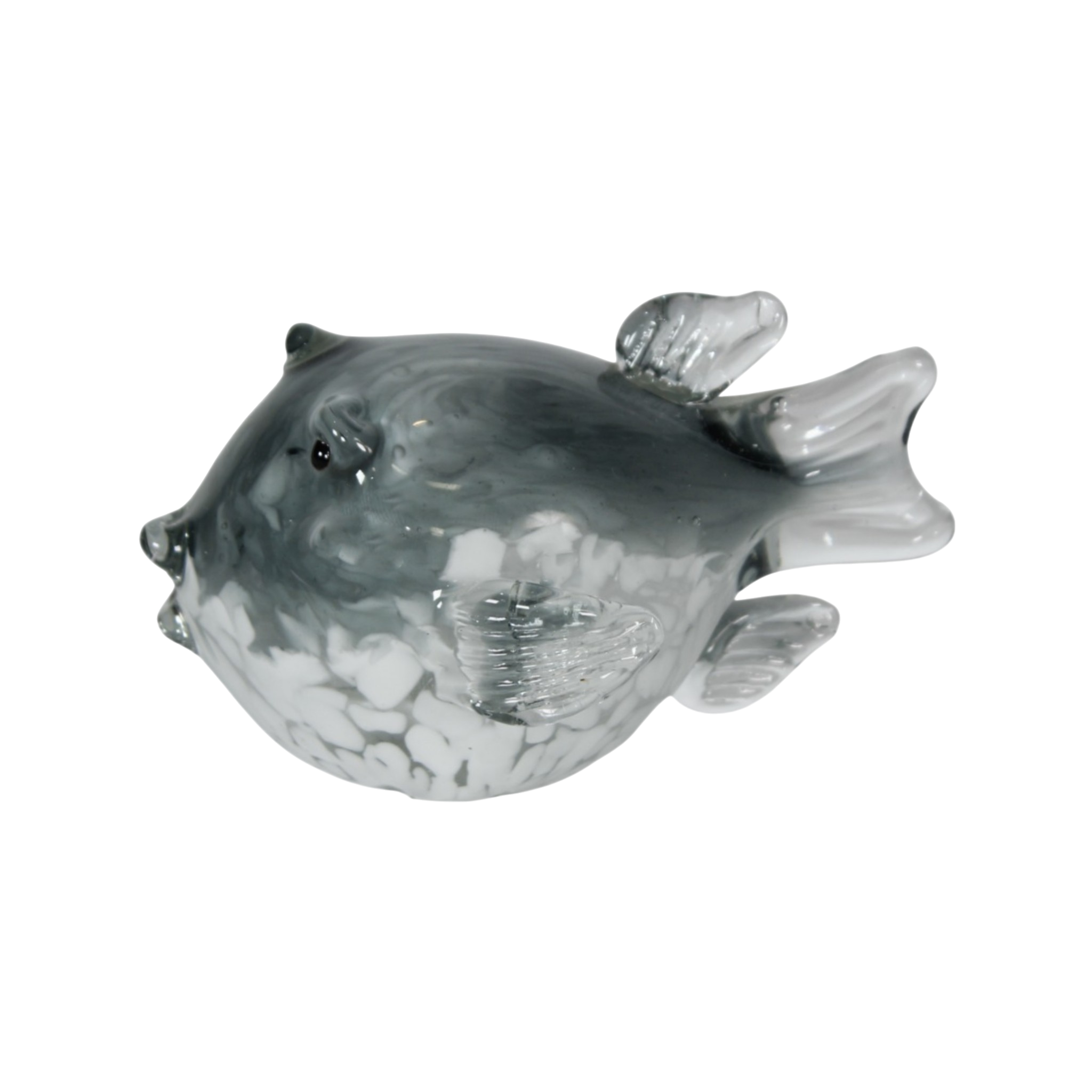 Grey and White Puffer Fish Miniature (Item #24007)