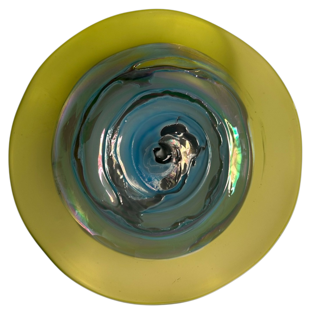 Sunlit Lagoon, Large Glass Wall Art (Item# 7010BIR)