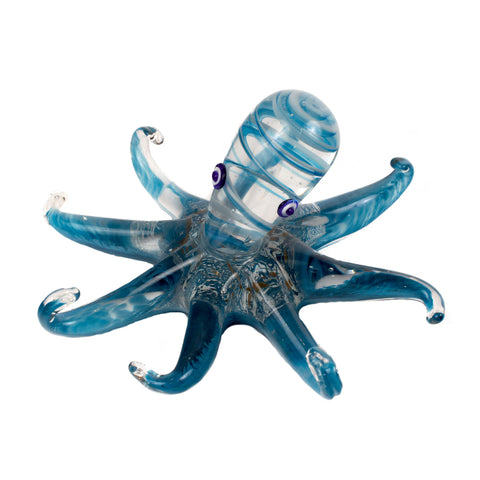Oceanic Charm - Handblown Art Glass Octopus Sculpture 8029