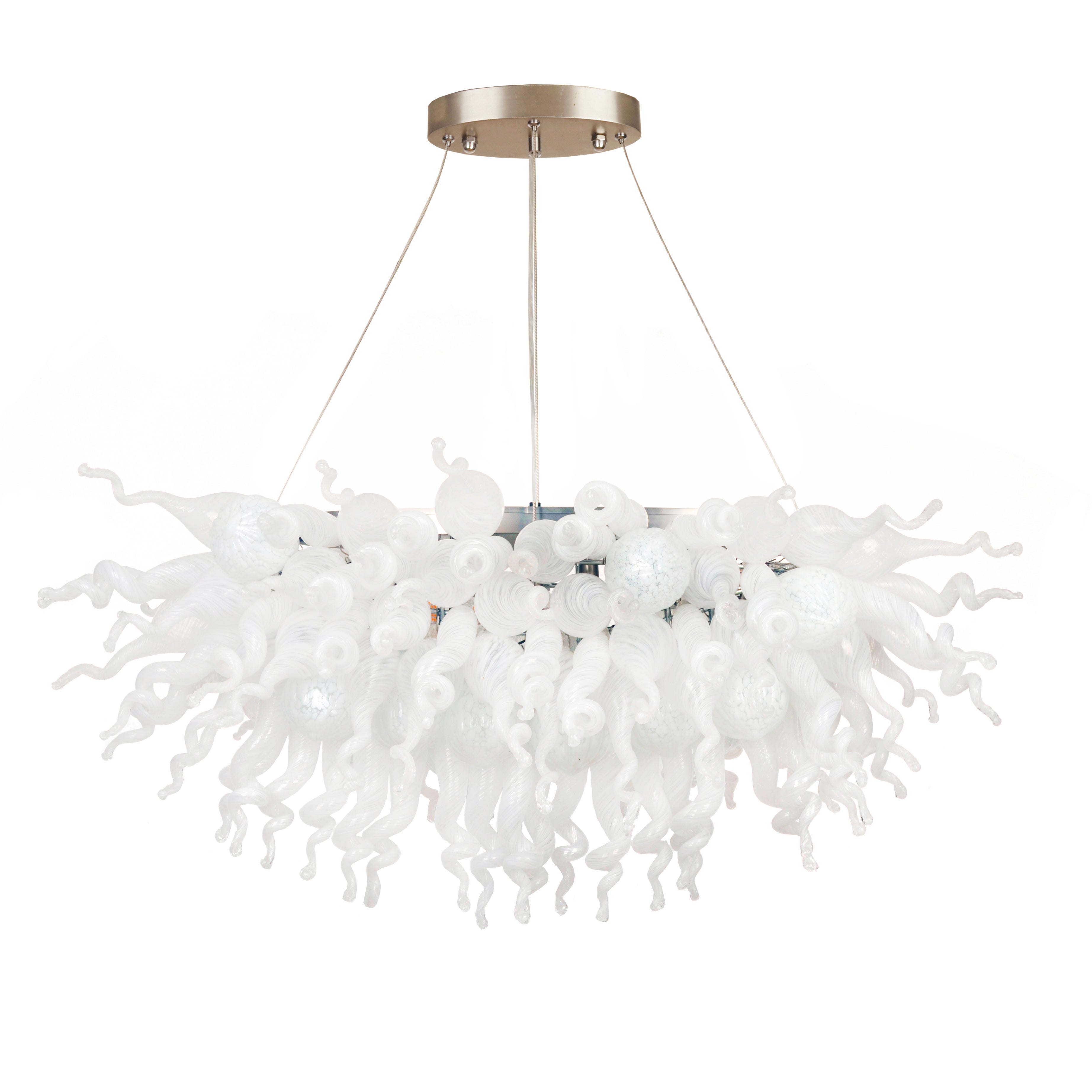 ColorSelect Angel Linear Blown Glass Chandelier