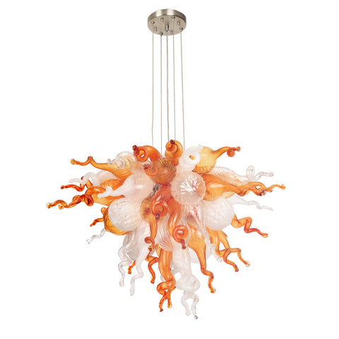 ColorSelect Arizona Sunset Mini Blown Glass Chandelier