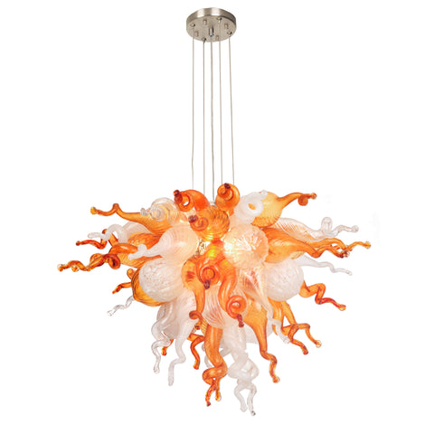 ColorSelect Arizona Sunset Mini Blown Glass Chandelier