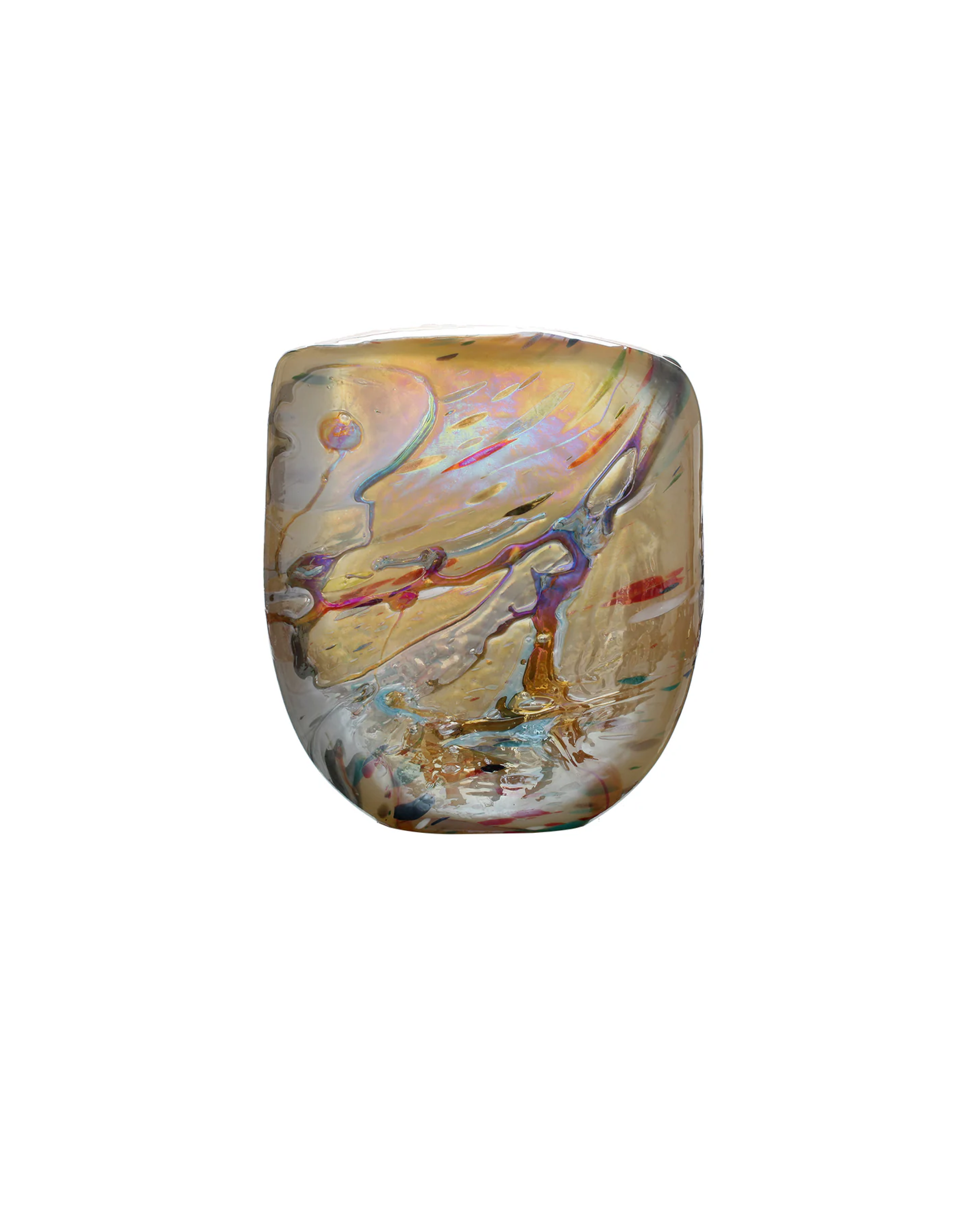 Aurora Nebula Glow - Handblown Art Glass Vase  (Item #6812)