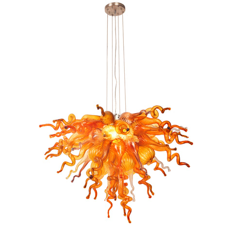 ColorSelect Autumn Small Blown Glass Chandelier