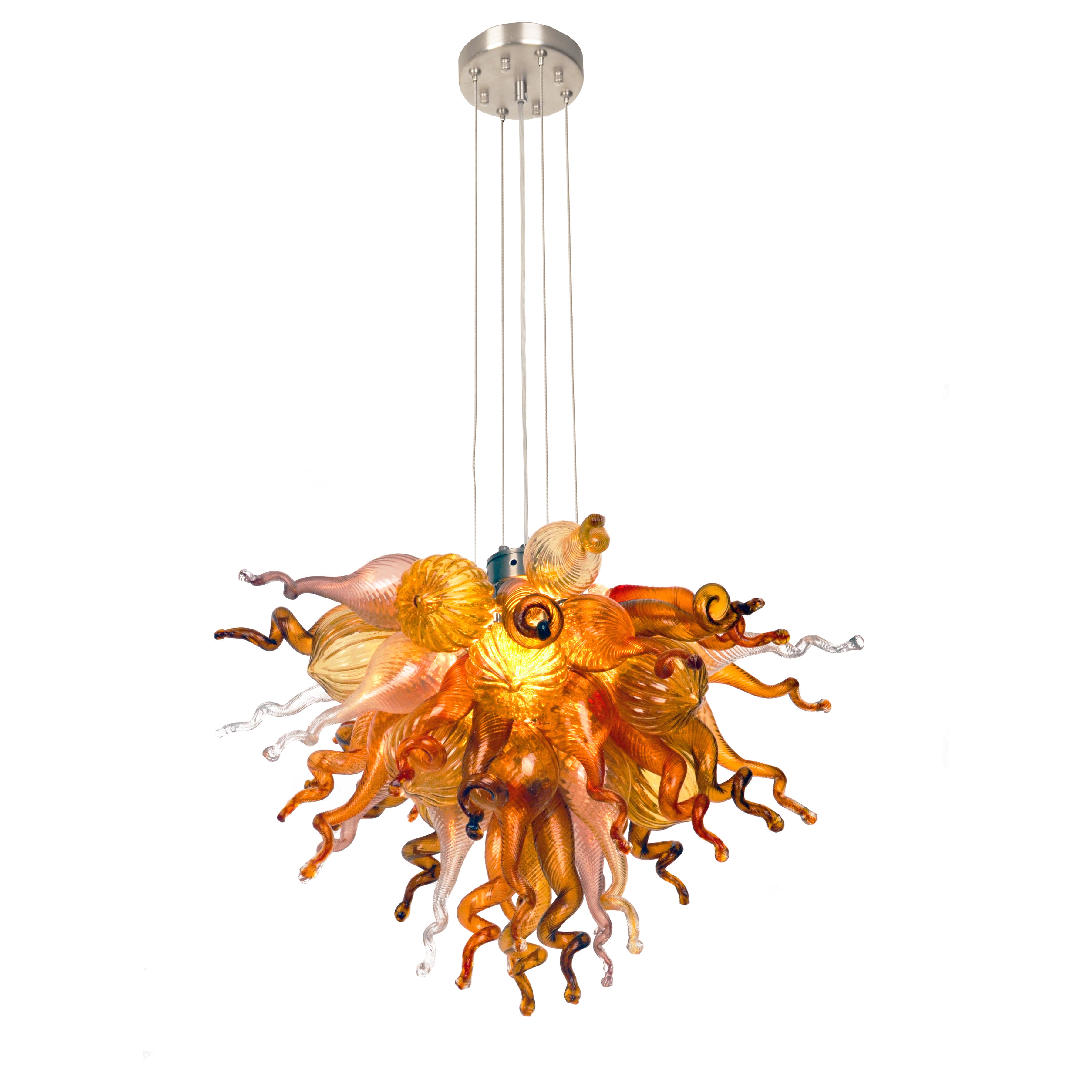 ColorSelect Autumn Mini Blown Glass Chandelier