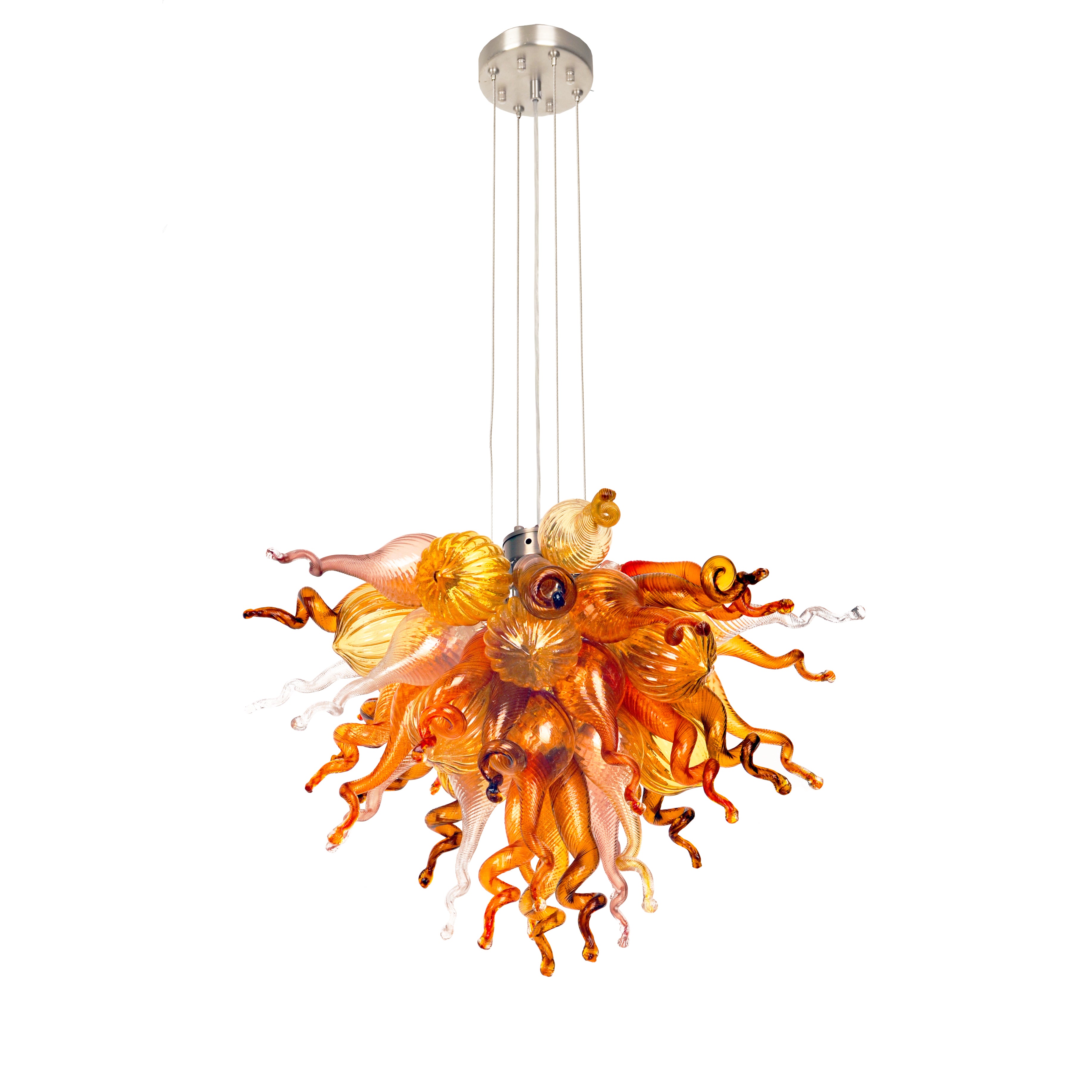 ColorSelect Autumn Mini Blown Glass Chandelier