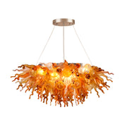 ColorSelect Autumn Linear Blown Glass Chandelier