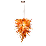 ColorSelect Autumn Tall Blown Glass Chandelier