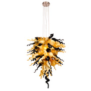 ColorSelect Baltic Amber Tall Blown Glass Chandelier