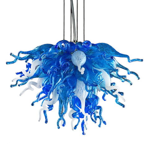 ColorSelect Blue Love Small Blown Glass Chandelier