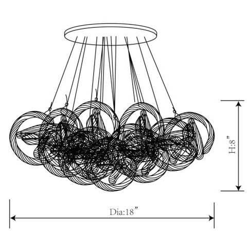 CH-2416-5MT Small Infinity Chandelier