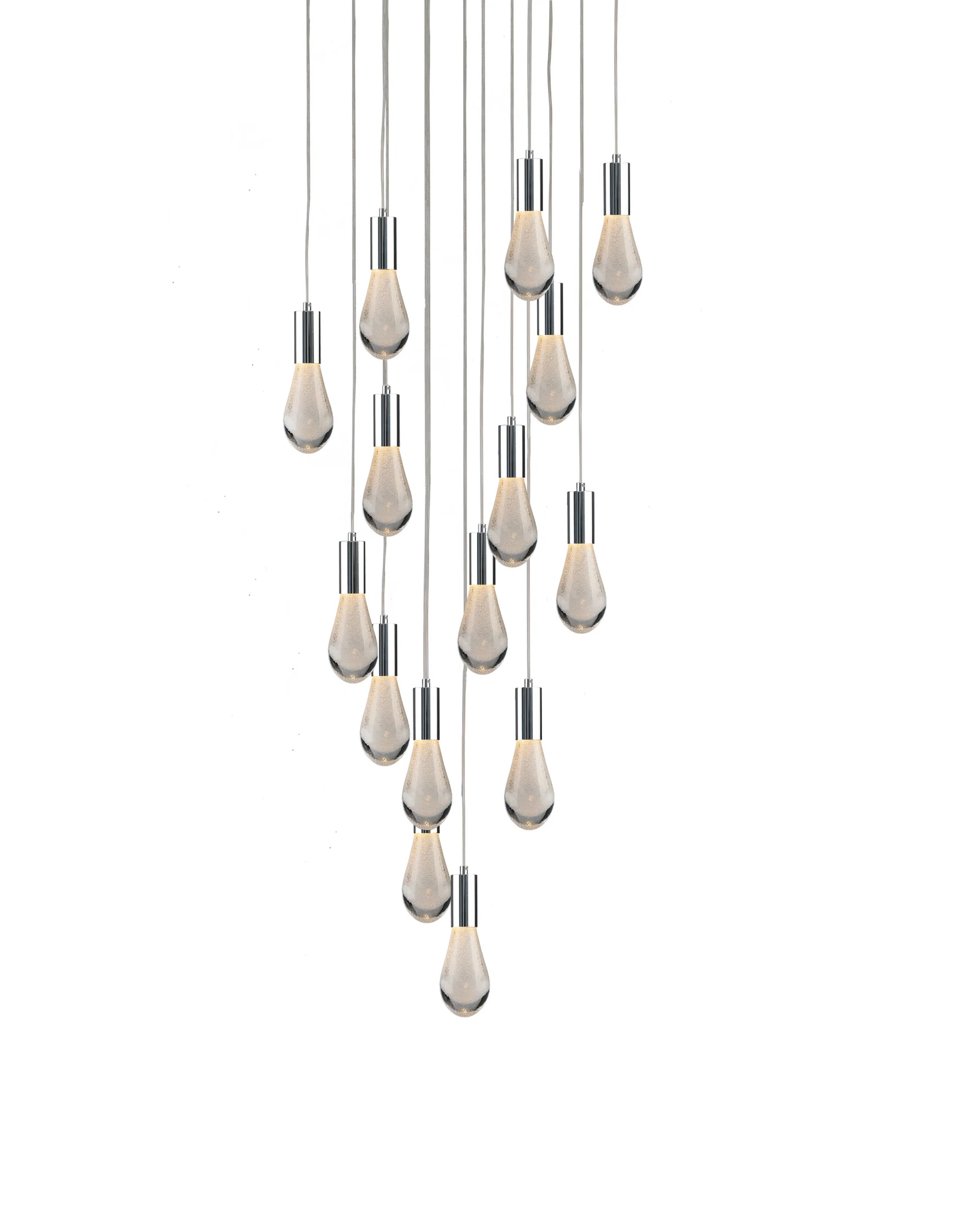 CH-C2L2-15R Cosmopolitan Chandelier Clear Bubble Raindrop