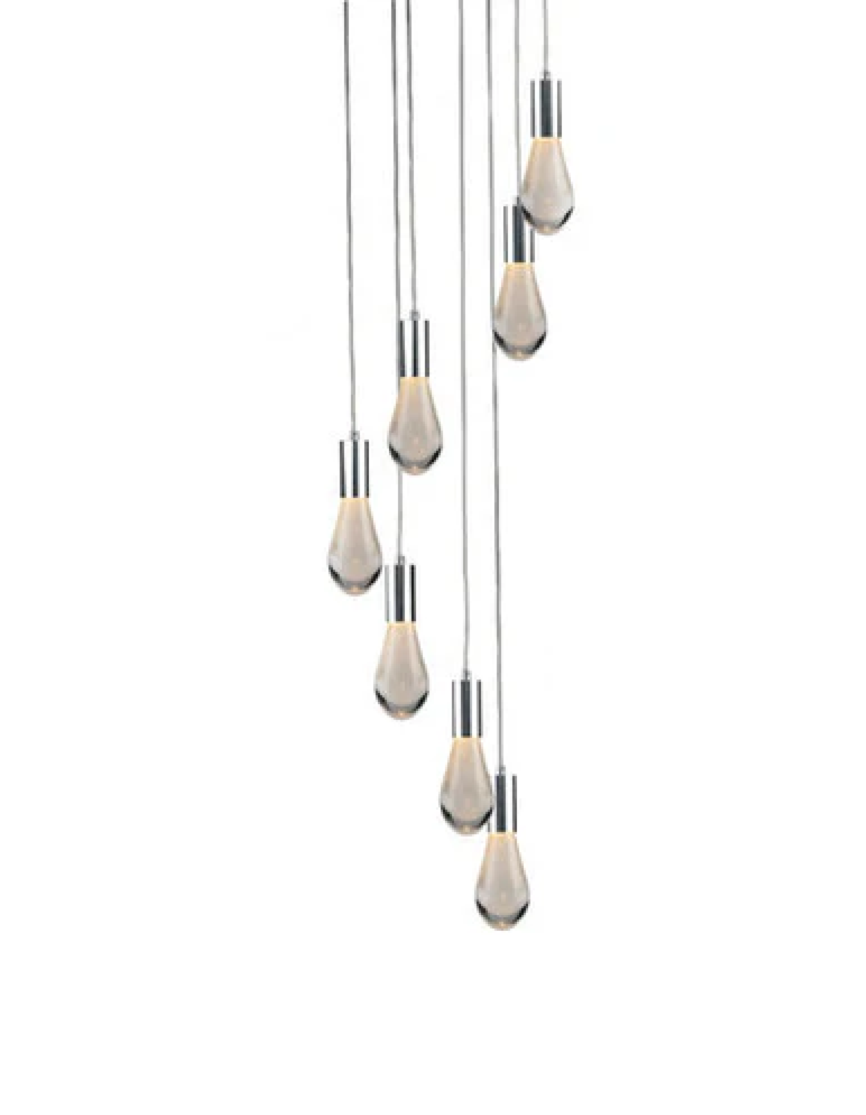 CH-C2L2-7R Cosmopolitan Chandelier Clear Bubble Raindrop