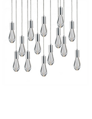 CH-C2L3-14L Cosmopolitan Chandelier Clear Raindrop