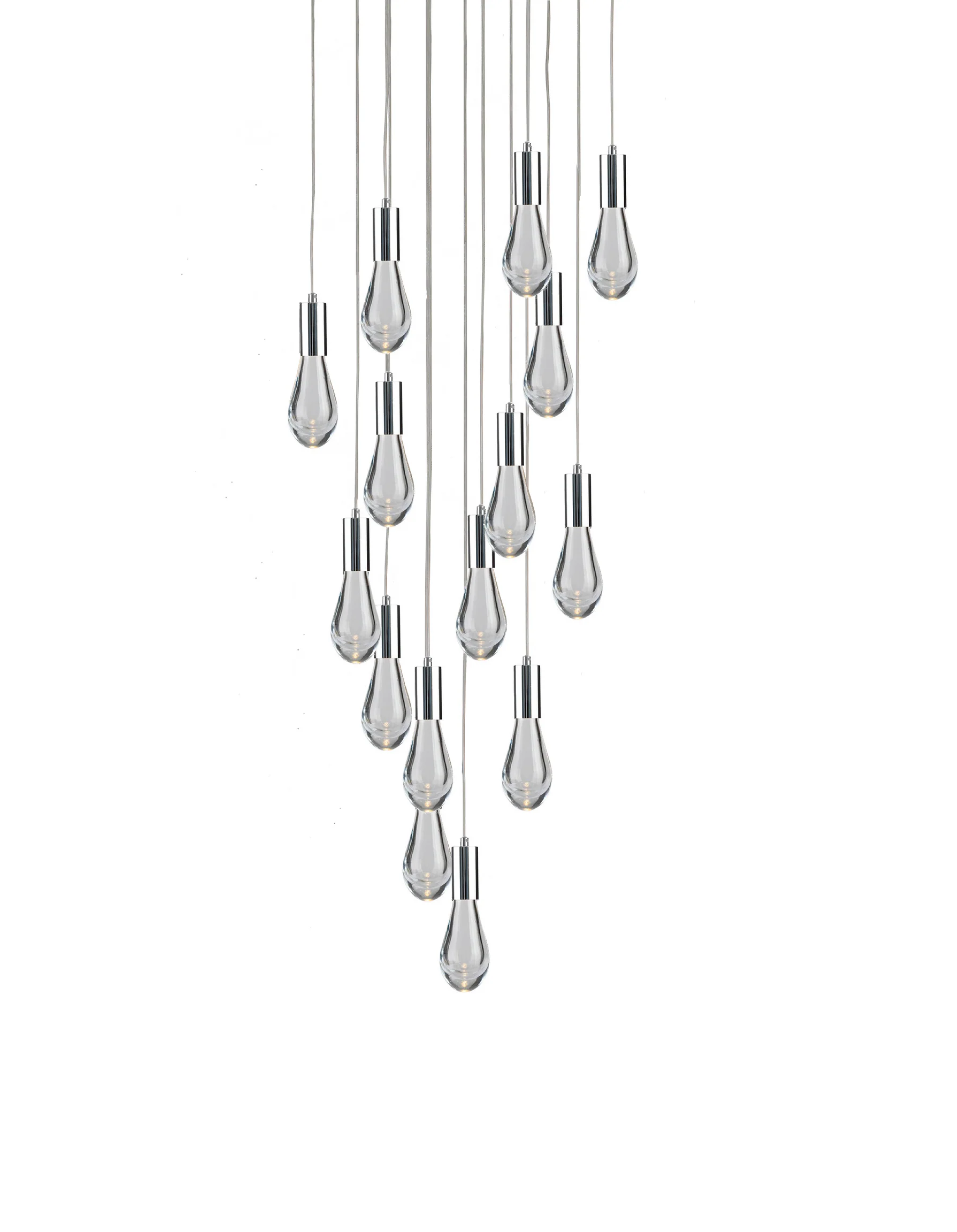 CH-C2L3-15R Cosmopolitan Chandelier Clear Raindrop