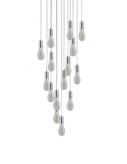 CH-C2L4-15R Cosmopolitan Chandelier Clear Crackled Raindrop