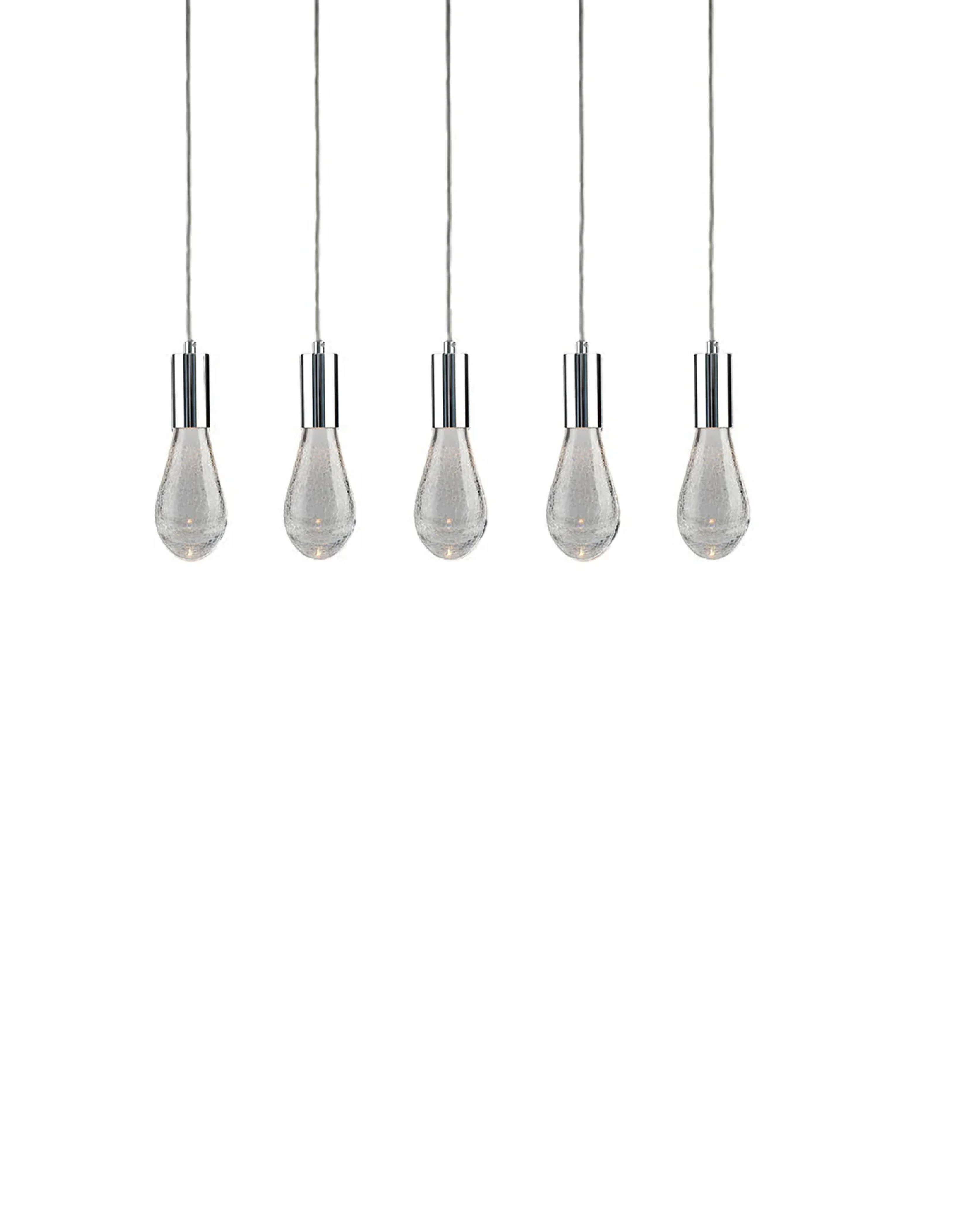 CH-C2L4-5L Cosmopolitan Chandelier Clear Crackled Raindrop