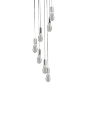 CH-C2L4-7R Cosmopolitan Chandelier Clear Crackled Raindrop