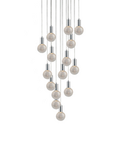 CH-C2R4-15R Cosmopolitan Chandelier Clear Crackled Round