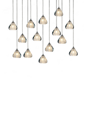 CH-C3T2-14L Cosmopolitan Chandelier Clear Bubble Triangle