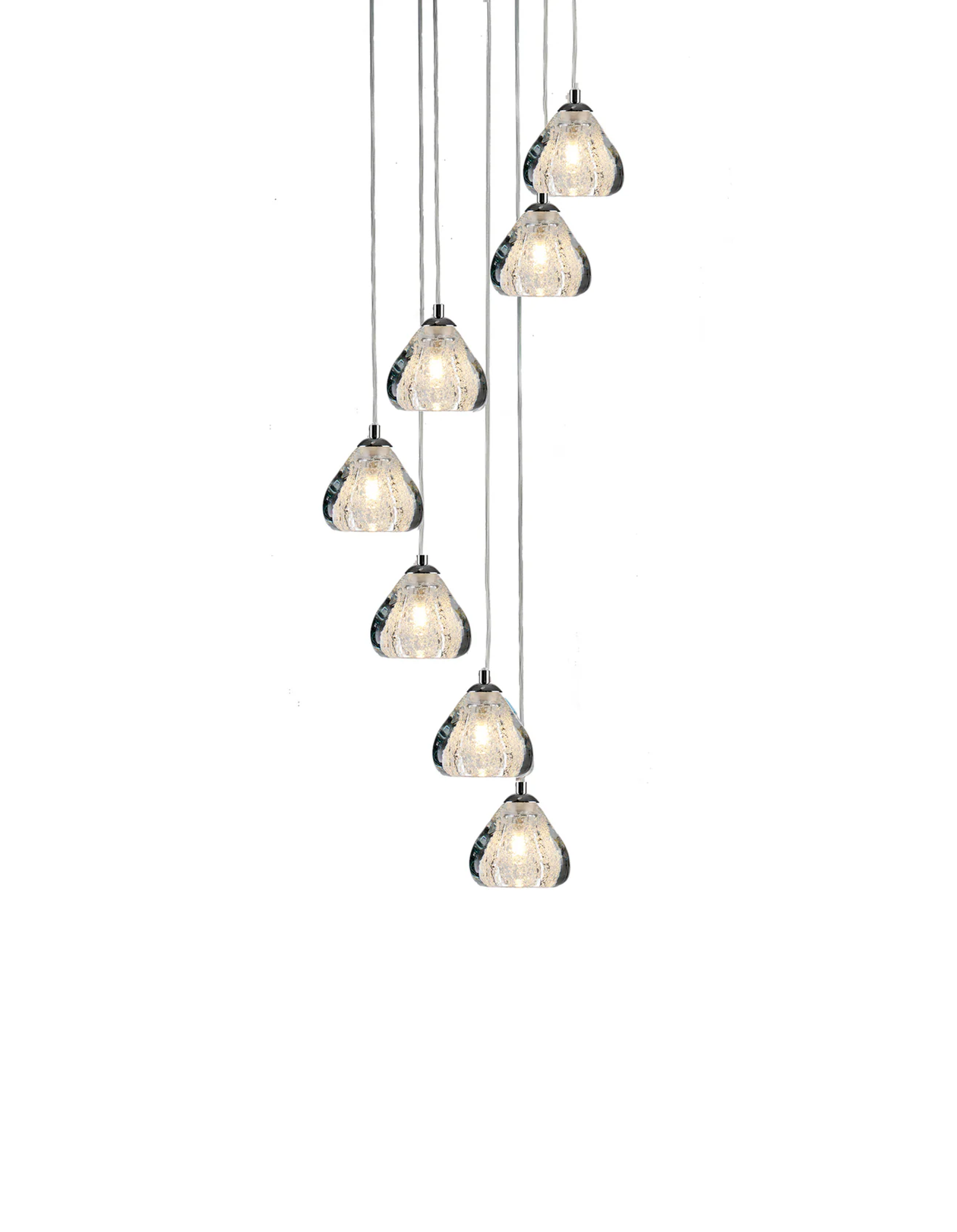 CH-C3T2-7R Cosmopolitan Chandelier Clear Bubble Triangle