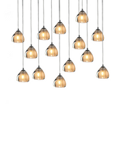 CH-C3T3-14L Cosmopolitan Chandelier Seeded Gold Triangle