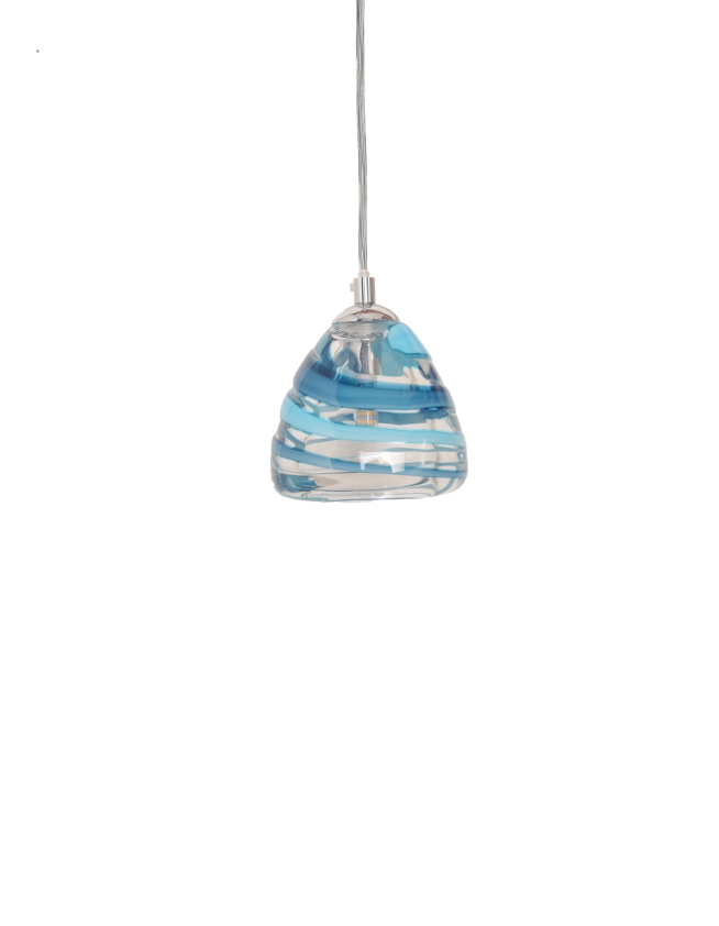 CH-C3T4-1R Cosmopolitan Pendant Ocean Swirl Triangle