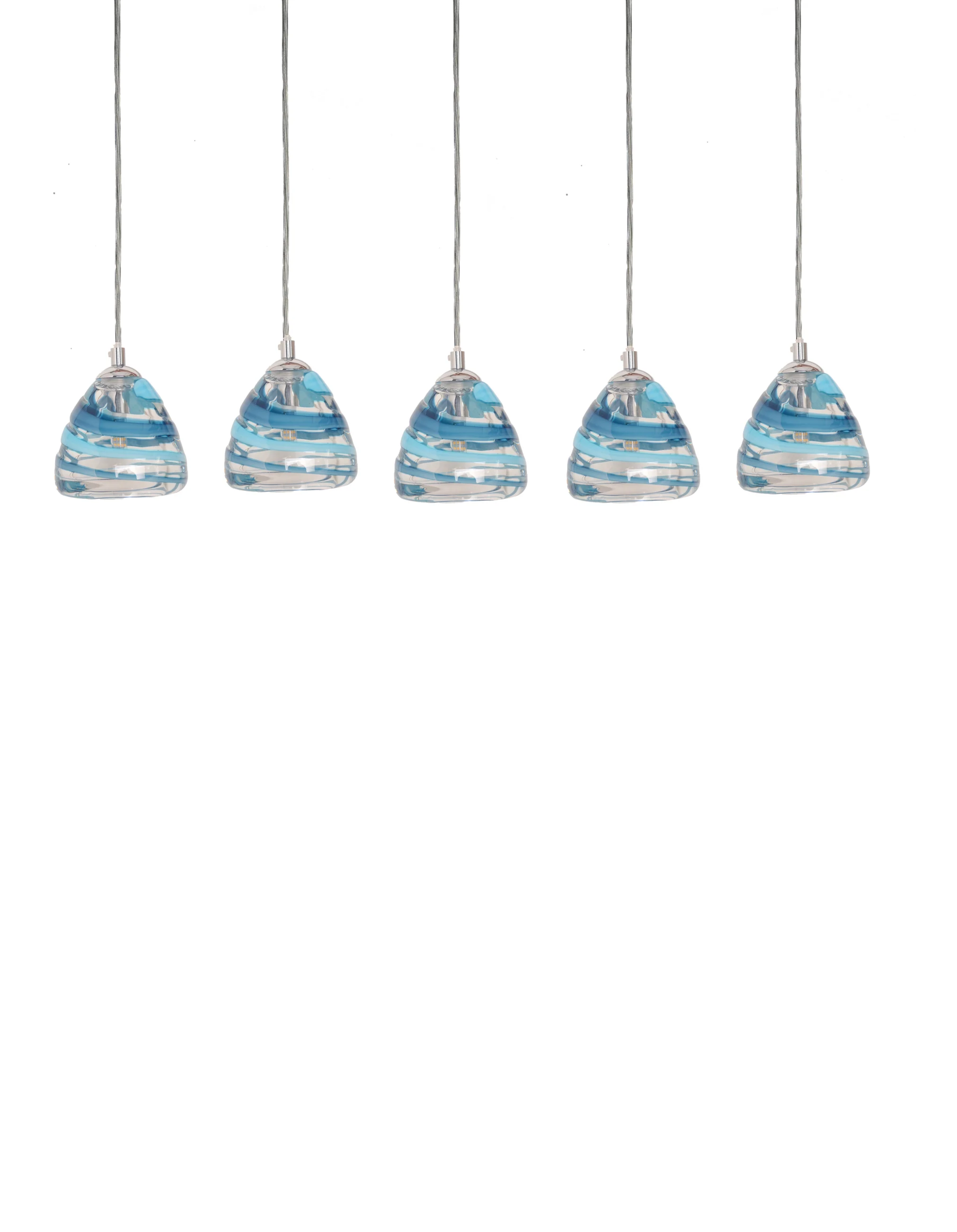 CH-C3T4-5L Cosmopolitan Chandelier Ocean Swirl Triangle