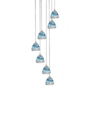 CH-C3T4-7R Cosmopolitan Chandelier Ocean Swirl Triangle