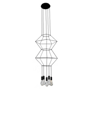 CH-C4L3-5B Cosmopolitan Black Chandelier Clear Raindrop